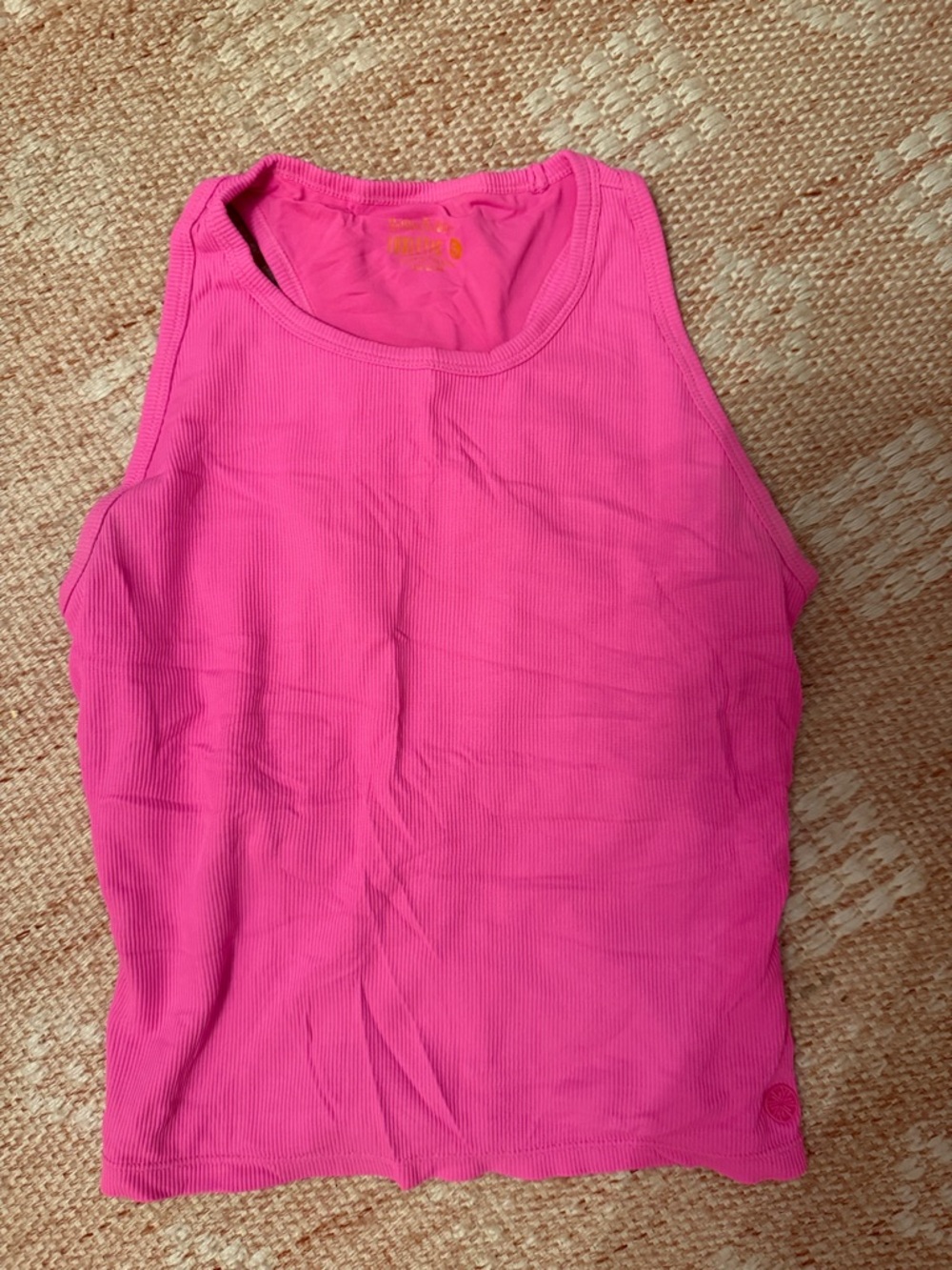 Lilly Pulitzer Hot Pink Ribbed Bra Tank Size S